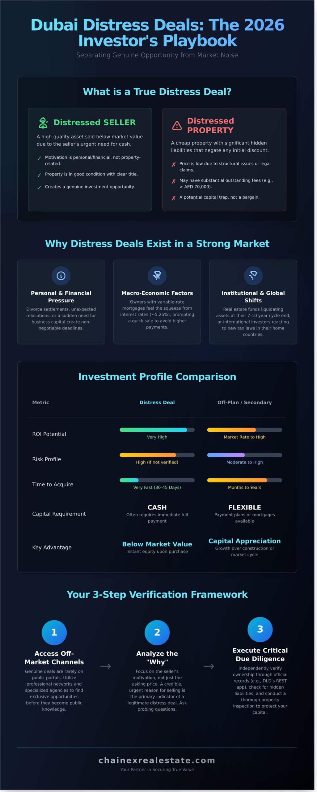 Do Dubai Real Estate Distress Deals Exist? The 2026 Investor's Reality Check 1 Do Dubai Real Estate Distress Deals Exist? The 2026 Investor’s Reality Check - Infographic
