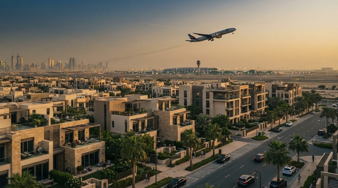 Properties Near Dubai Airport: 2026 Buyer’s Guide – Hero Image Properties Near Dubai Airport: 2026 Buyer’s Guide